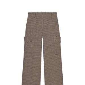 Zara cargo houndstooth Wide-Leg Pants